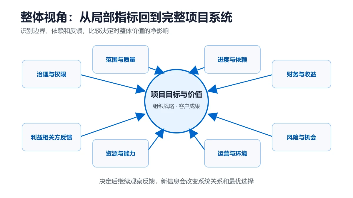 PMBOK第八版整体视角原则系统图